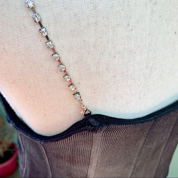 NWOT Topshop Diamanté Rhinestone Bralette Crop Top - Picture 5 of 8